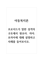 아동복지론-프로이드가 말한 성격의 구조에서 원초-1