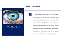 토니모리슨의 소설 “가장 푸른 눈” The Bluest Eyes Beauty Standards 미의 기준에 대하여 ppt-4