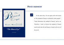토니모리슨의 소설 “가장 푸른 눈” The Bluest Eyes Beauty Standards 미의 기준에 대하여 ppt-5