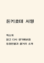 돈키호테 책소개 / 돈키호테 읽고 다시 생각해본점 / 돈키호테 등장인물과 줄거리 소개 / 돈키호테 독후감-1