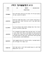 만3세 1학기 관찰일지 및 발달평가 15명 (평가인증A 자료,15명 20페이지 분량)-16