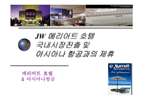 JW 메리어트 호텔 국내시장진출 및 아시아나 항공과의 제휴-1