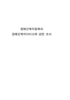 [장애인복지] 장애인복지정책과 장애인복지서비스에 관한 조사-1