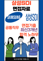 삼성SDI 최종합격자의 면접질문 모음 + 합격팁 [최신극비자료]-1