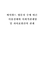 싸이월드 방문자 수에 따른 이용실태와 사회적관계망 및 자아표현간의 관계-1