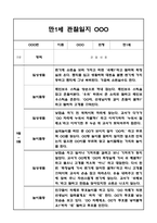 관찰일지 1년 (3월,4월,5월,6월,7월,8월,9월,10월,11월,12월,1월,2월) 만1세 영아 관찰일지 - 평가인증 영아 아동관찰일지-7