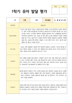 1학기 유아 발달 평가  만4세 23명의 평가 내용입니다-9