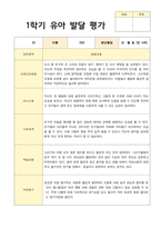 1학기 유아 발달 평가  만4세 23명의 평가 내용입니다-13