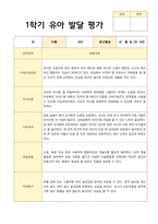 1학기 유아 발달 평가  만4세 23명의 평가 내용입니다-17