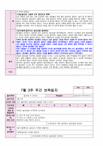 만1세 7월 보육일지 1주-4주-5
