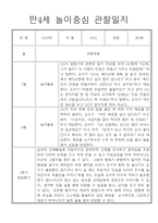 놀이중심 만4세 1학기 관찰일지와 발달평가-2
