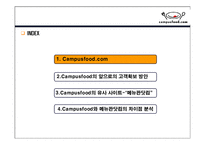 [인터넷비즈니스] Campusfood.com의 비즈니스 모델분석, 문제점 해결방안 &비교 사이트 Menupan.com()메뉴판닷컴)과의 차이점 분석-3