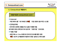 [인터넷비즈니스] Campusfood.com의 비즈니스 모델분석, 문제점 해결방안 &비교 사이트 Menupan.com()메뉴판닷컴)과의 차이점 분석-5