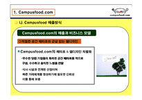 [인터넷비즈니스] Campusfood.com의 비즈니스 모델분석, 문제점 해결방안 &비교 사이트 Menupan.com()메뉴판닷컴)과의 차이점 분석-9