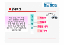 [조직행동] POSCO 포스코건설의 경영혁신전략-2