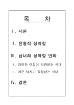[소비자행동론] 남녀의 성역할 변화-2
