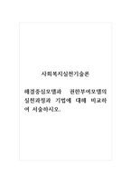 사회복지실천기술론_해결중심모델과 권한부여모델의 실천과정과 기법에 대해 비교하여 서술하시오-1