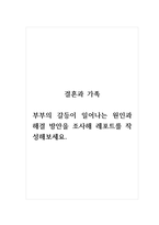 결혼과가족_부부의 갈등이 일어나는 원인과 해결 방안을 조사해 레포트를 작성해보세요.-1