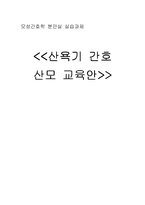 [모성간호학] 산욕기 간호 산모 교육안-6