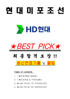 현대미포조선 면접기출(최신)+꿀팁[최종합격!] +1000대기업 1차 직무면접 + 2차 임원면접 최종합격자 답안-1