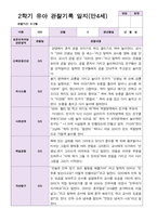 유아관찰일지 2학기 만 4세 19명-13