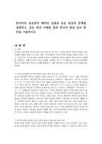 한국어의 음운론적 제약의 유형과 음운 현상의 관계를 설명하고, 음운 현상 이해를 통한 한국어 발음 습득 방안을 기술하시오-1