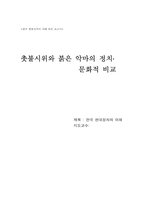 [정치학개론] 촛불시위와 붉은 악마의 정치· 문화적 비교-1
