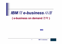 [MIS] IBM의 e-business사례-1