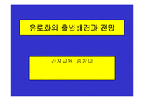 유로화의 출범배경과 과정, 전망, 고찰 , 시사점 [발표자료]-1