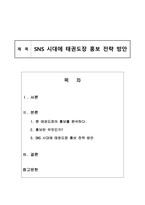 SNS 시대에 태권도장 홍보 전략 방안-1