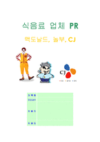 [광고홍보] 식음료 업체 PR -맥도날드, 놀부, CJ-1