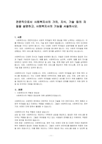 전문직으로서 사회복지사의 가치, 지식, 기술 등의 자질을 설명하고, 사회복지사의 기능을 서술하시오-1