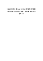 청소년복지 청소년 사이버 문화의 문제점, 청소년에게 미치는 영향, 방-1