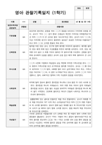 1학기3-8월 관찰기록 일지  만1세 9명-9