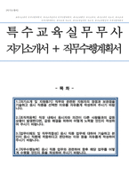 [직무수행계획서] 특수교육 실무사 자기소개서(+직무수행계획서)-1