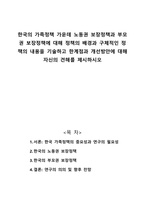 한국의 가족정책 가운데 노동권 보장정책과 부모권 보장정책에 대해 정책의 배경과 구체적인 정책의 내용을 기술하고 한계점과 개선방안에 대해 자신의 견해를 제시하시오-1
