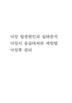 낙상 발생원인과 실태분석 및 낙상시 응급 대처 및 예방법과 낙상후 관리-1