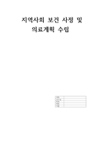 지역사회간호 지역사회 보건 사정 및 의료계획(간호과정) 수립 레포트 -서울시 중구-1