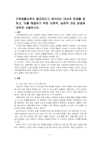 가족생활교육이 필요하다고 생각되는 대상과 문제를 정하고, 이를 해결하기 위한 이론적, 실천적 개입 방법에 대하여 서술하시오-1