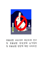 동물실험 유용성과 최근추세 연구 및 동물실험 찬성,반대 논거정리 및 동물실험 찬반에 대한 나의의견-1