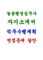 늘봄실무사 자기소개서, 늘봄실무사 면접기출 답안) 늘봄행정실무사 지원동기 자기소개 주요경력 및 직무수행계획 늘봄행정실무사 면접 예상문제 및 모범 답안-1