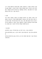 우리사회 고령화와 관련해 발생하는 노인문제를 찾아 현황을 제시하고, 원인을 분석한 뒤 예방과 해결을 위한 대안을 작성하시오-7