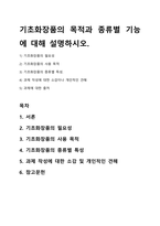 기초화장품의 목적과 종류별 기능에 대해 설명하시오-1