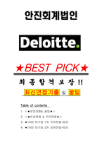 안진회계법인 면접기출(최신)+꿀팁[최종합격!] +1000대기업 1차 직무면접 + 2차 임원면접 최종합격자 답안-1
