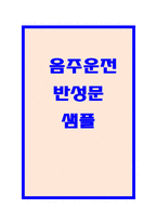 반성문(음주운전선처)-1