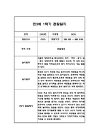 관찰일지 1학기(3월-8월) 만3세 20명-6