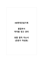 HD현대건설기계_품질부서 하자품 창고 관리_최종 합격 자소서_자기소개서_전문가 작성본-1