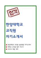 한양대학교 교직원 자소서-1