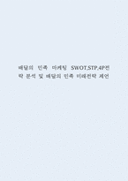 배달의 민족 마케팅 SWOT,STP,4P전략 분석 및 배달의 민족 미래전략 제언-1