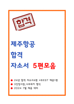 제주항공 자소서 최종합격 5편모음-1